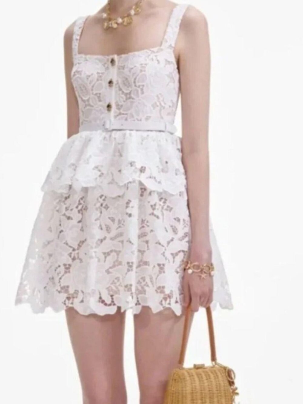 Self-portrait Women's White Formal-dresses